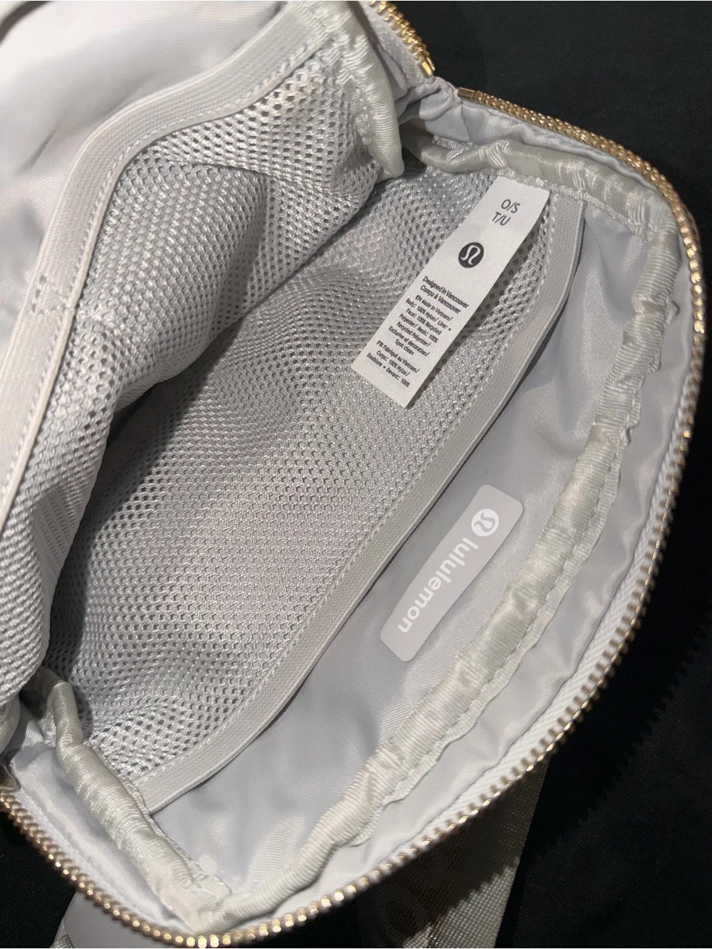 lululemon Cream Crossbody with Branded Strap and Gold Accent